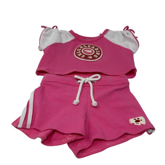 Build-A-Bear Cheerleading Outfit Pink & White Top & Shorts For Stuffed Animals - Picture 2 of 12